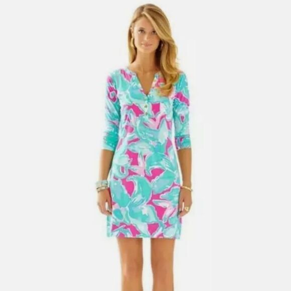 Lilly Pulitzer Alessia Dress Pink sands sz XS - Picture 1 of 6